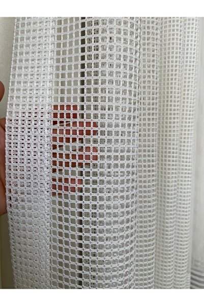 ÇOPURLAR PERDE File Tül Ekru renk Yüksek Gramaj 1e2,5 Orta Pile