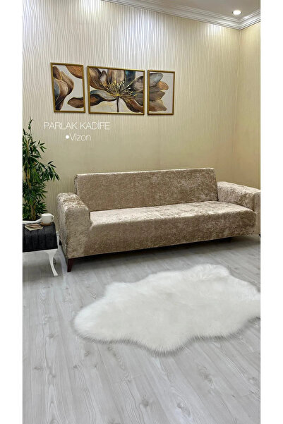 EJMEL طقم غطاء كرسي مخملي مطاطي 3 31 1 |   غطاء الأريكة |   غطاء سرير قابل لل...