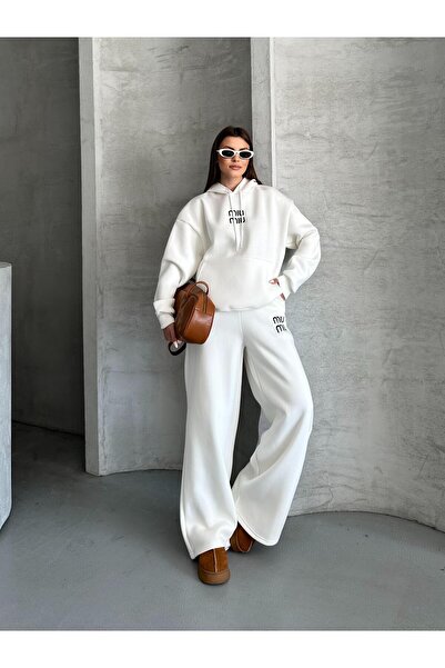 FERZOLAİO Muzy Kanguru White Tracksuit Set