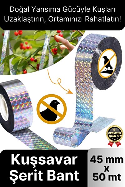 Svein Premium Dayanıklı Yansıtıcı Kuş Kondurmaz Uzaklaştırıcı Hologramlı Kuşs...