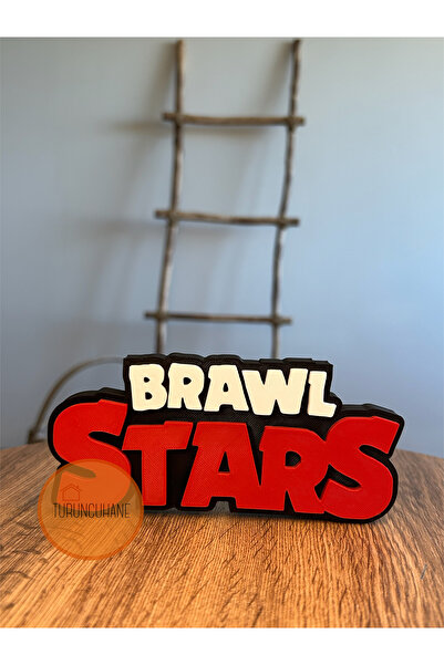 TURUNCUHANE Brawl Stars Logo Gamer Odası Masaüstü Dekor Figür Hediyelik Plays...