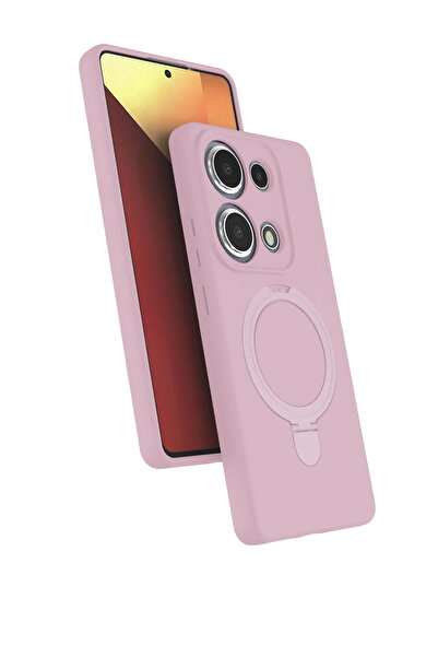 Nezih Case Redmi Note 13 Pro 4g Uyumlu İçi Kadife Stand Olabilen Halka Yüzükl...