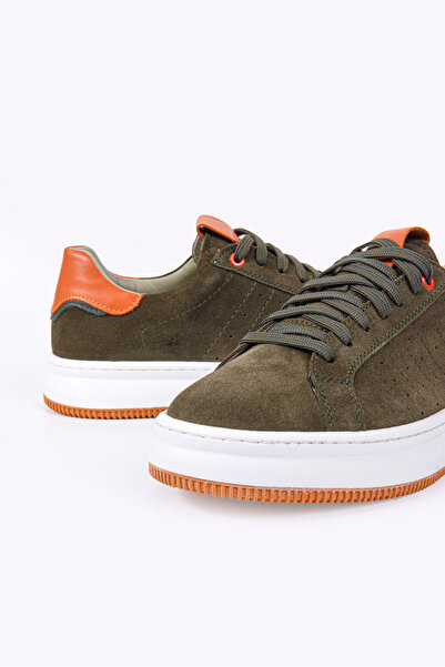 Vantaggio Ανδρικά παπούτσια sneaker Storm Khaki Suede εσωτερικά και εξωτερικά 100% γνήσιο δέρμα