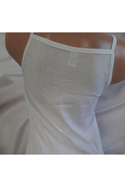 Butik White String Strap 100% Cotton Plain Comfortable Convenient Women's Tank Top