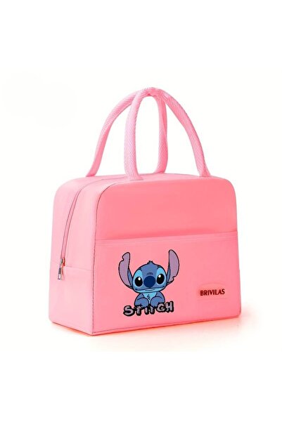 ada çanta kırtasiye Lunch Box with Stitch Figure, Insulated, Keeps Food Hot o...
