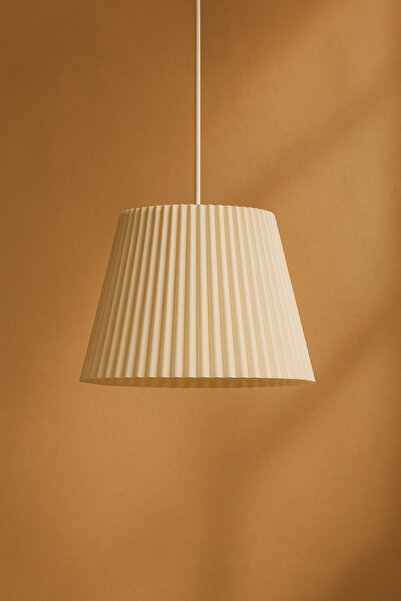 Limon 3D Desing Pleated Modern Tekli Sarkıt Avize – Minimalist Dekor, Ev Aydı...