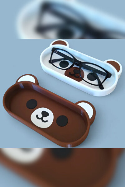 Genç 3D Ayıcık Gözlük Standı | Masaüstü Dekoratif Gözlük Tutucu | Şık ve Daya...