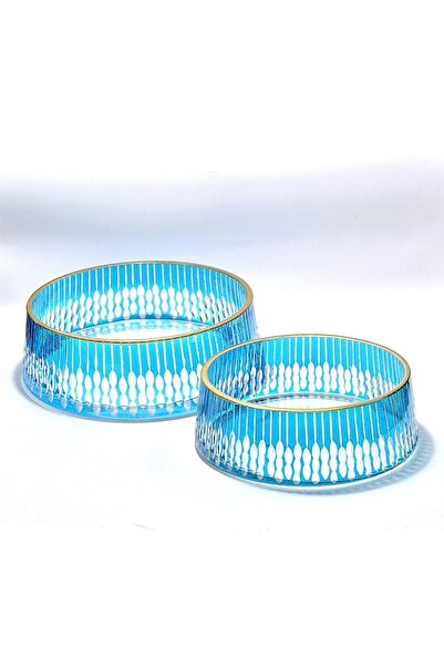 i love home glass Kesme Kristal Sofra Kase 2’li Set – Gold Detaylı Dekoratif ...