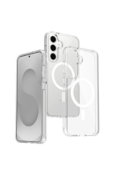 Hatreds Samsung Galaxy A17 Kılıf Magnetic Tasarım Şeffaf Sararmaz Tozlanmaz K...