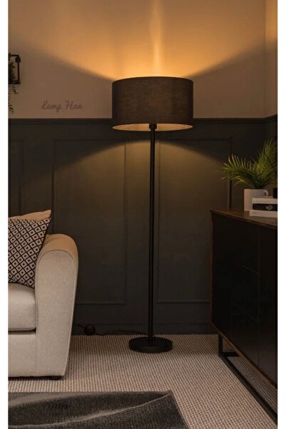 Lamp Han Eba Serisi Modern Abajur Başlıklı Zemin Lambası Lambader