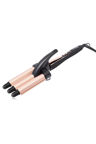 Trina Professional Hair Wag Curling Iron 22mm -085 Water Wave Ceramic Coating Plates Rose Gold