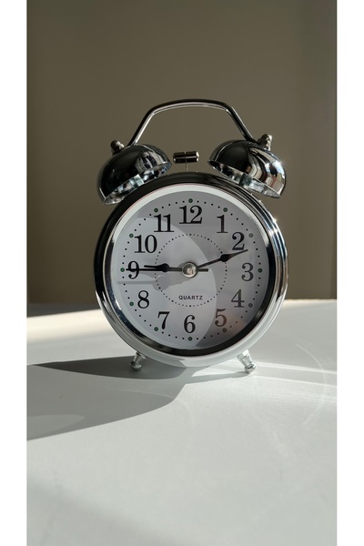 Sarego Masaüstü Çalar Saat Dekoratif Metal Tasarım Nostaljik Hediyelik Aksesuar