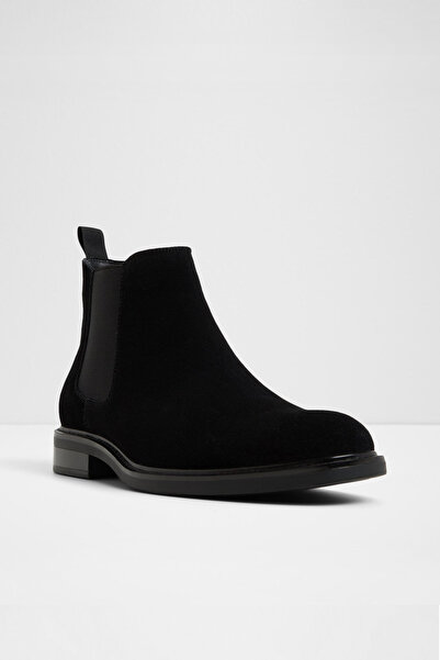 Aldo GIO - Erkek Siyah Hakiki Süet Slip-On Chelsea Bot