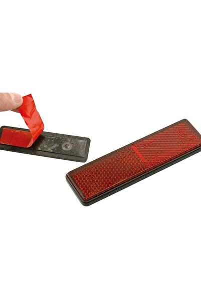 Vparts Reflector dreptunghiular roșu V PARTS 91x21 cu bandă adezivă - Cod BIHR 1058359 (pentru motocicle