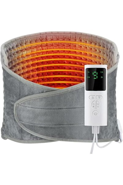 EzzySo حزام تدفئة الخصر الكهربائي - وسادة تدفئة LCD لتخفيف آلام الظهر وآلام ا...