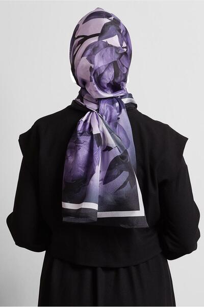 Alvina Flower Patterned Voile Shal 8575