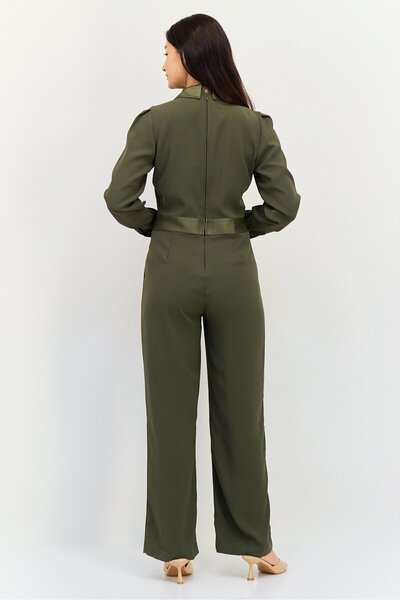 ORSAY Women Solid Long Sleeve Jumpsuit, Olive
