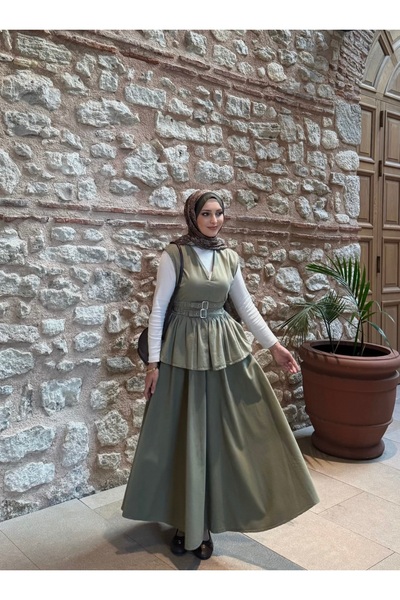 Nuvira Linda Gabardin Etekli Takım