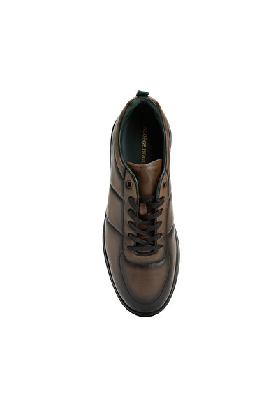 George Hogg Kahverengi Erkek Günlük Rahat Deri Sneaker