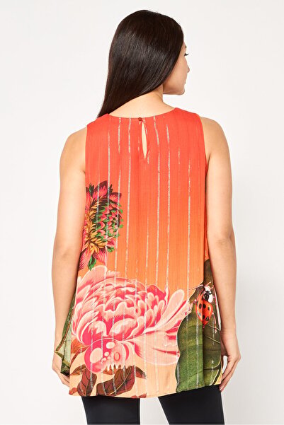 Desigual Women Round Neck Sleeveless Graphic Print Tank Top, Multicolor