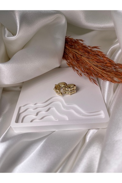 Lumera Jewelry Gold Taş Detay Küpe Kararmaz