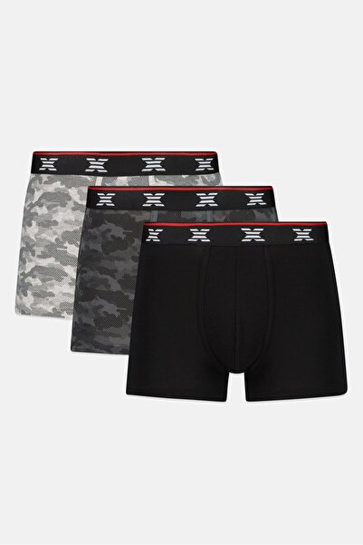 RBX Men 3Pcs Camouflage Trunks, Multicolor