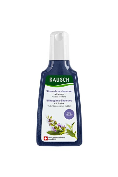Rausch Silberglanz Shampoo with Sage for Blonde Hair, Neutralizes Yellow Tones and Improves Hair Str