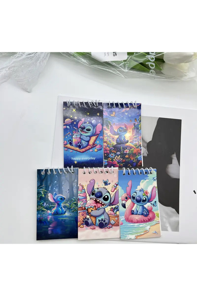 Stitch 5Pcs Disney & Angel Cute Regular Notebook