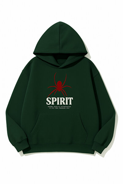 CLASSY.MODA Hanorac cu glugă - Unisex - Imprimat față și spate - 3 fire cu re...