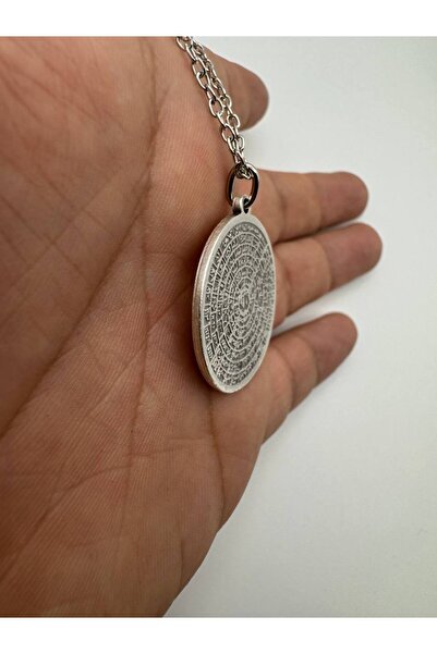 Herşey Nota Esmaül Hüsna Necklace – 99 Names of Allah, Unisex Design with 60 cm Chain, Zinc Plated