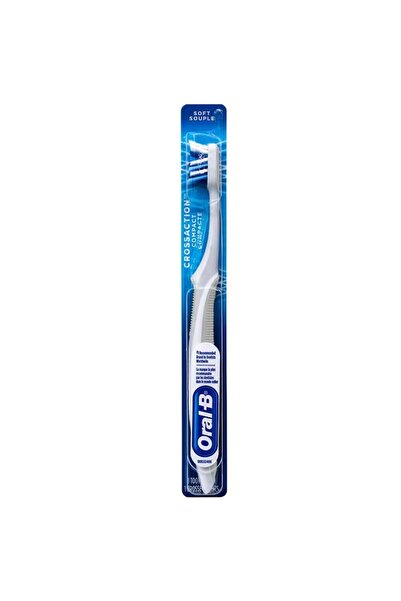 Oral-B Toothbrush, Oral-B, Crossaction Compact, Multi-Protection in Hard-to-Reach Areas, Soft, Gray