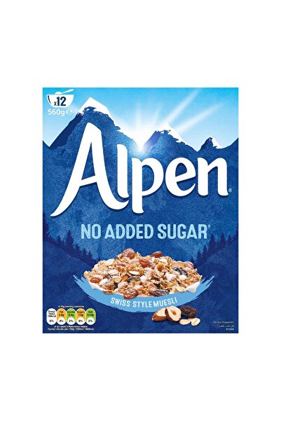 Alpen موسلي على الطريقة السويسرية بدون إضافة سكر 560 جرام وجبة إفطار صحية مع ...