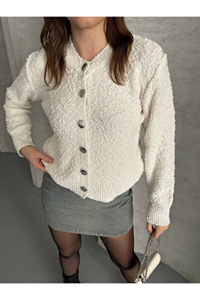 ZF BUTİK Button Detailed Knitted Cardigan