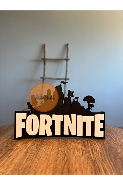 TURUNCUHANE Fortnite Logo Gamer Odası Masaüstü Dekor Figür Hediyelik Playstat...
