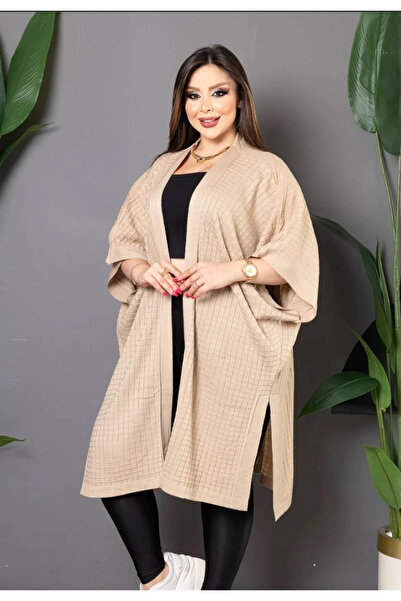 nimet tekstil Knitwear Cardigan Standard Size Poor-Sleeved Ultra Loose Cardigan with Slits