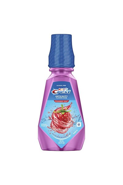 CREST Strawberry Rush Mouthwash for Kids, Alcohol-Free, with Fluoride, Strawberry Flavor, 500ml