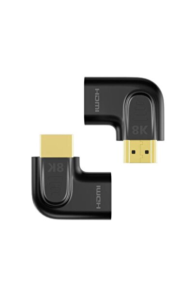 Unitek 8K HDMI 90/270° Vertical Adapter – 48Gbps, Gold-Plated, Black | A1047A