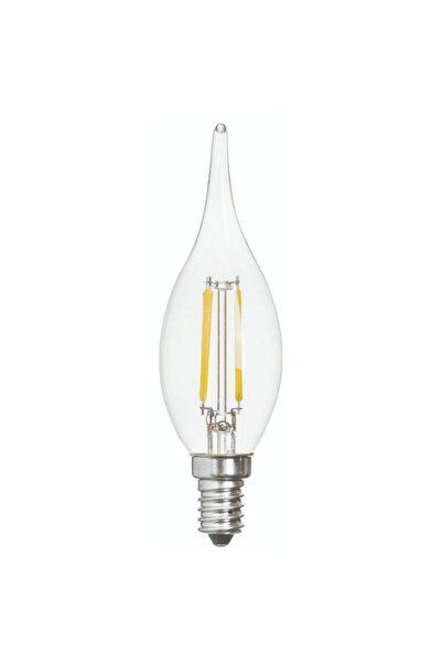 K2 KES498 LED Flamanlı Kıvrık Bujili Ampul 4W E14 Günışığı Dekoratif LED Lamba