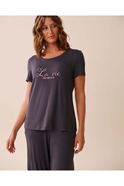 La Vie en Rose Ditsy Floral Print Soft Jersey Crew Neck T-shirt