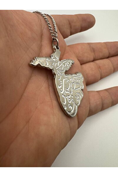 Herşey Nota Semazen Figured Necklace – with 60 cm Chain, Zinc Plated Unisex Spiritual Design