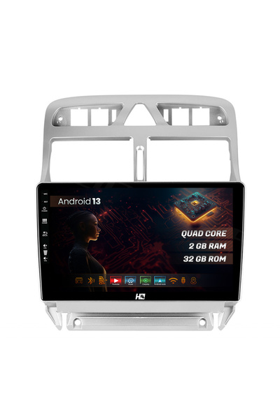 HUB64 Navigatie Peugeot 307, 2GB RAM, Android 13, GPS, Wi-FI, Carplay, Androi...