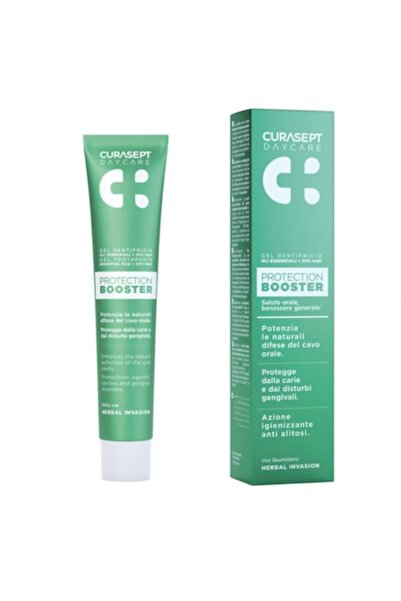 CURASEPT Pastă de dinți multi-protecție cu fluor, Daycare Booster Herbal Inva...