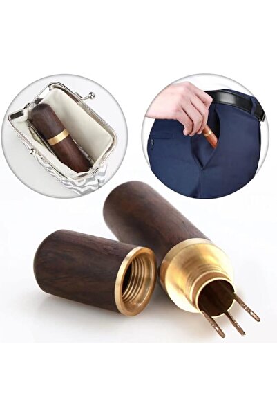 General Store Set 12 ace inovatoare cu orificiu special pentru fir, SA&SO General Store®, cu suport din lemn