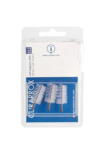 Curaprox Set Interdental Brushes, Curaprox, Soft Implant, 512, 2mm, White, 3 pcs