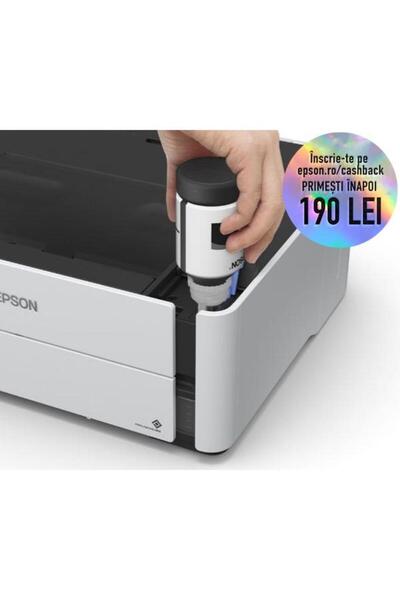 EPSON EcoTank M1180 Inkjet Printer Monochrome A4 Wi-Fi Bluetooth Duplex (White)