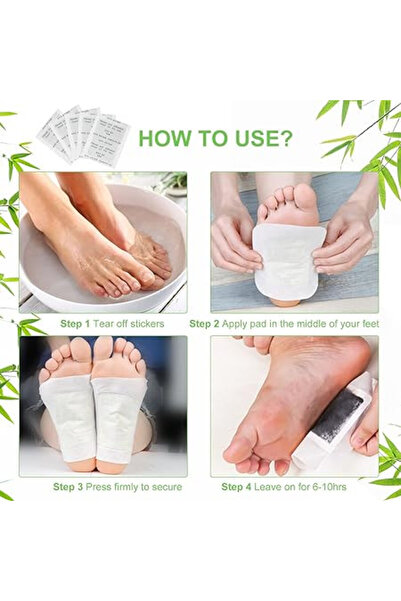 JUSTDOLIFE Set de 30 de plasturi detoxifianți pentru picioare, albi