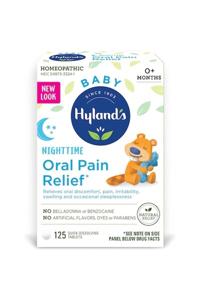 Hyland's Homeopathic Tablets, Baby, Gum Pain Relief for Babies, Instant Dissolution, 0+ Months, 100%