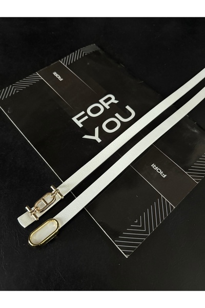 Fiori Pachet de 2 centuri subțiri cu cataramă aurie, centură pentru pantaloni, centură pentru cămașă, centură pentru haine