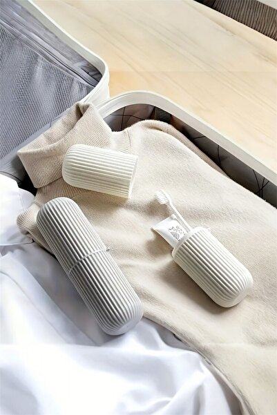 Bayev 4 Pieces Toothbrush Holder Travel Smart Storage Container Multi-Purpose Organizer