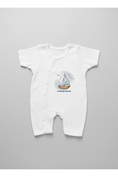 Tuğba Kuğu Jacquard Romper Bodysuit - for Baby - Little Sailor